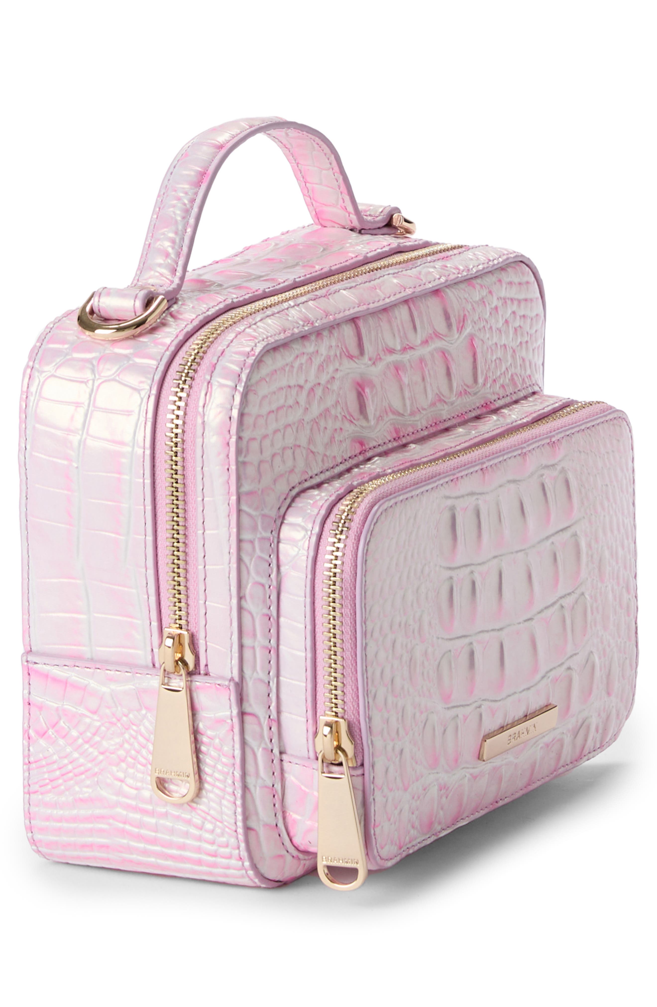 Brahmin Tori Croc Embossed Leather Top Carry Handle Bag, Alternate, color, 