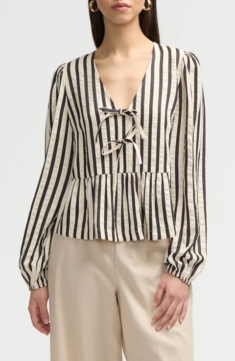 Tie Peplum Top