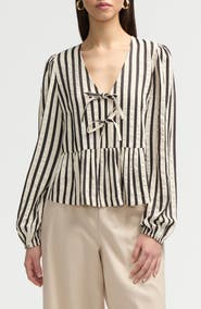 NVLT Tie Peplum Top