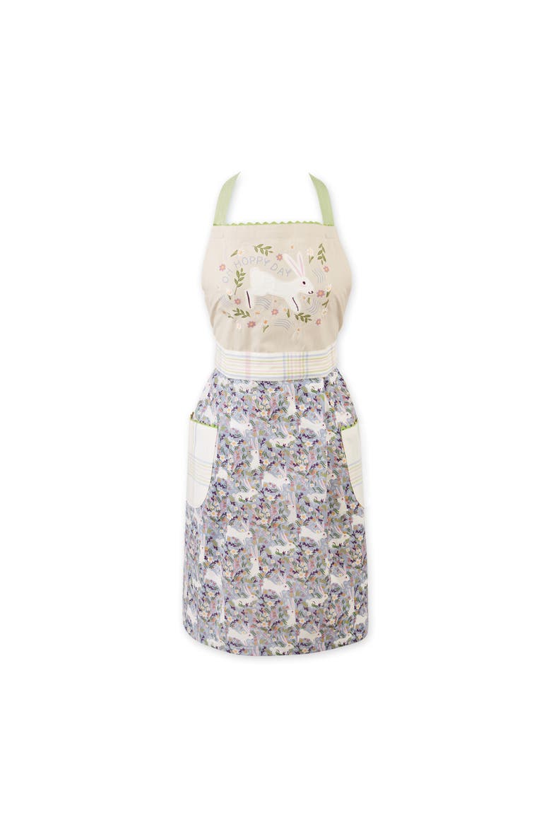 Oh Hoppy Day Embellished Apron, Main, color, Oh Hoppy Day