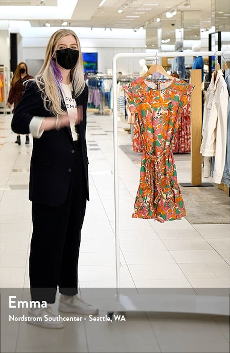 Laney Side Tie Ruffle Minidress, sales video thumbnail