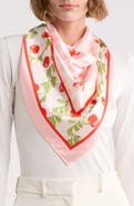 Steve Madden Tomato & Lobster Print Square Scarf