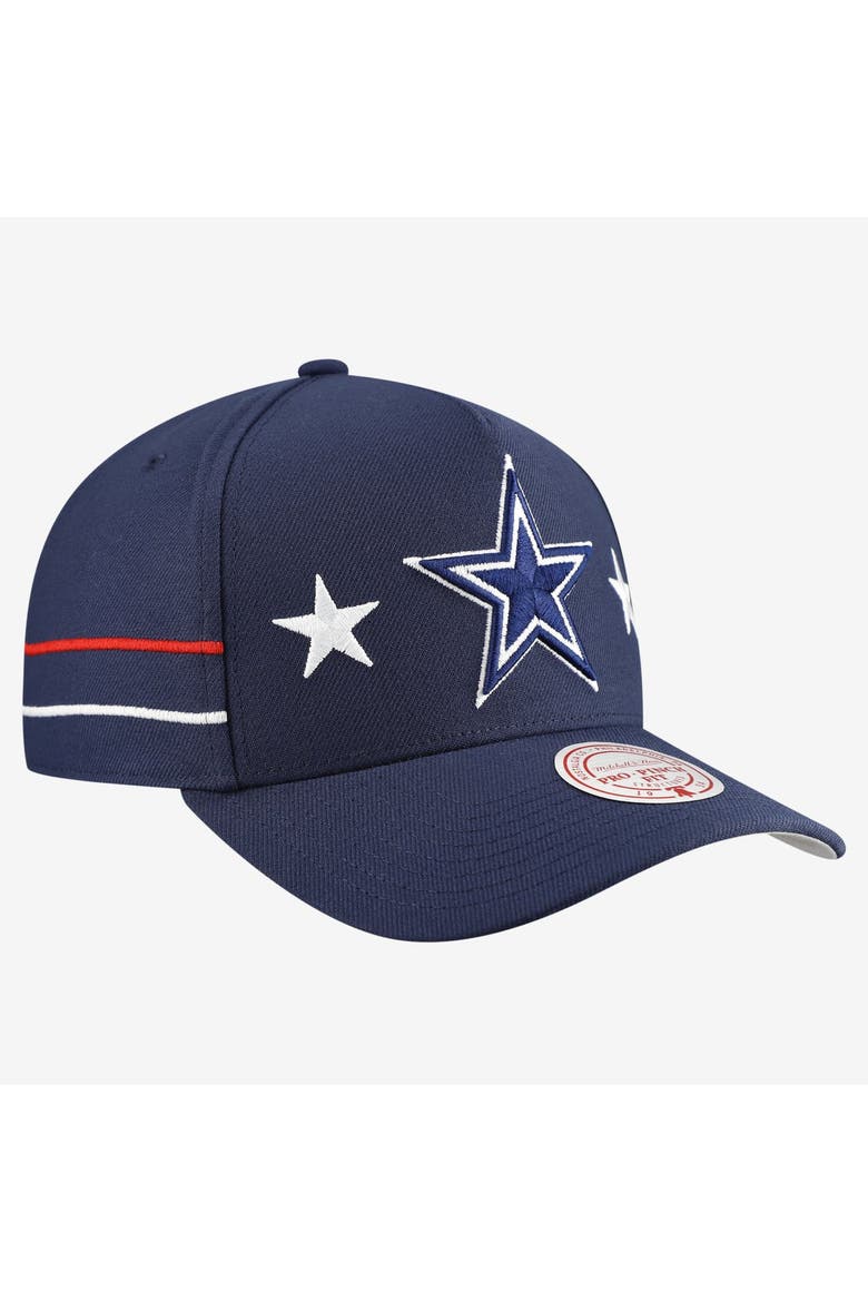 Men's Mitchell & Ness  Navy Dallas Cowboys America's Team Pro Pinch Snapback Hat, Alternate, color, Navy