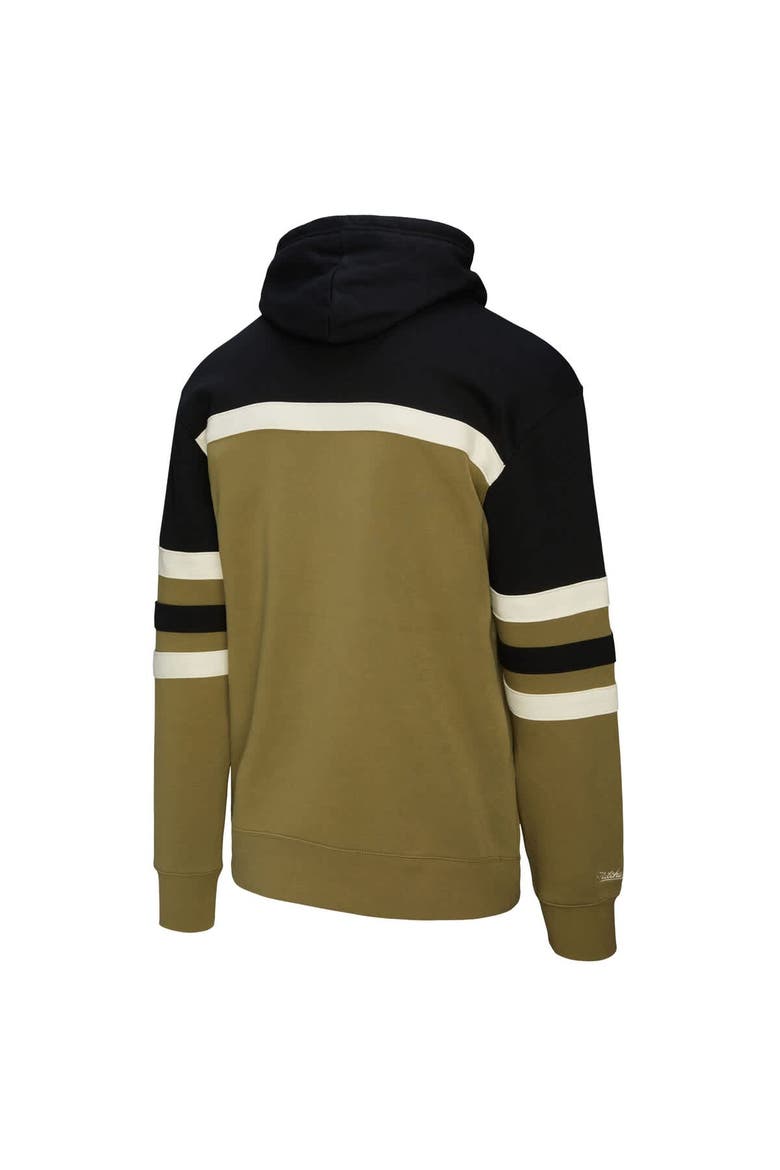 Men's Mitchell & Ness Olive/Black Golden State Warriors Double Clutch Head Coach Hoodie, Alternate, color, Olive