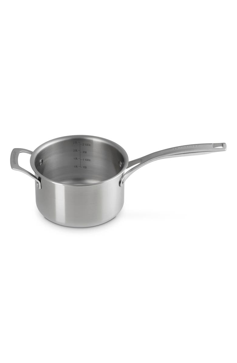Le Creuset 3-Quart Essential Stainless Steel Saucepan, Alternate, color, Stainless Steel