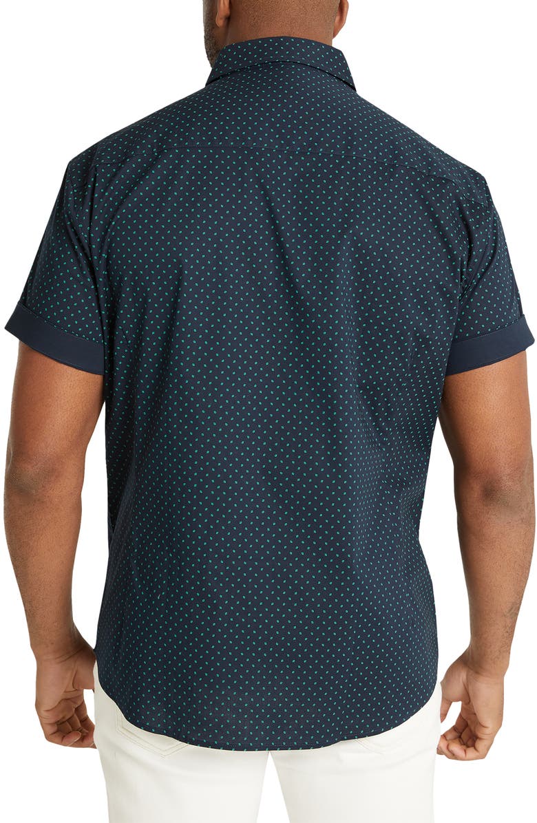 Johnny Bigg Bateman Print Stretch Cotton Short Sleeve Button-Up Shirt, Alternate, color, 