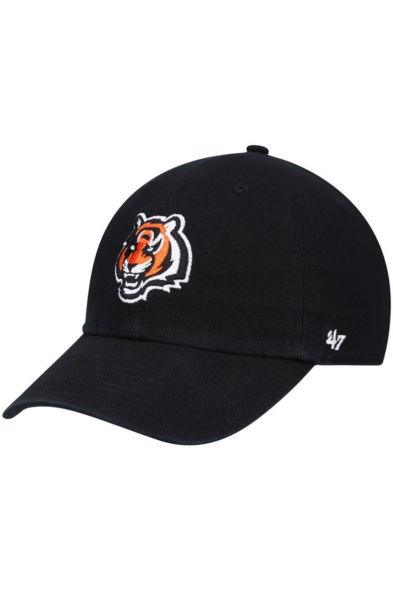 Men's '47 Black Cincinnati Bengals Clean Up Alternate Adjustable Hat, Main, color, Black