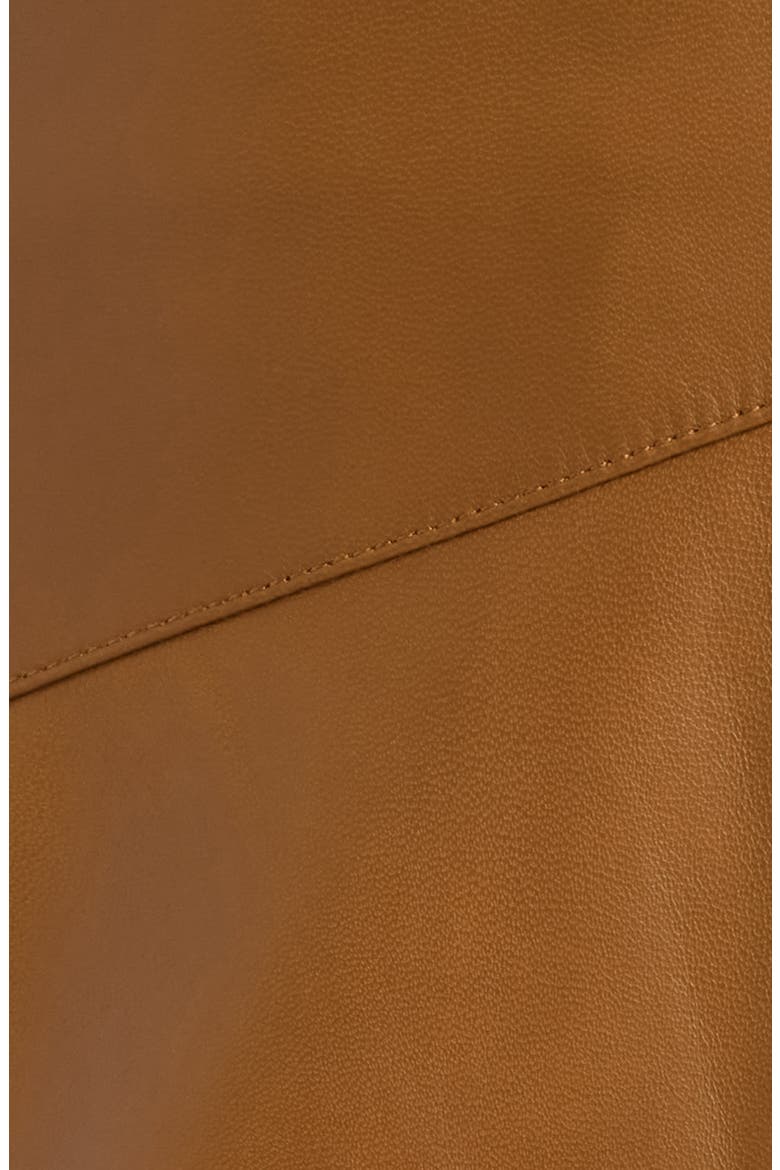 Sekana Leather Midi Skirt, Alternate, color, RUBBER
