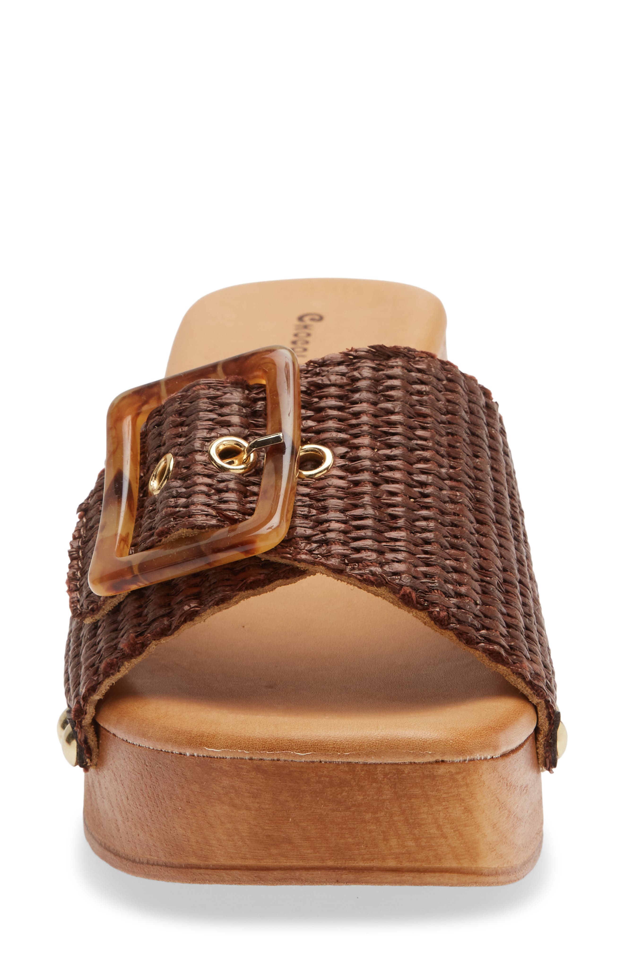 Chocolat Blu Lari Platform Sandal, Alternate, color, Brown Raffia