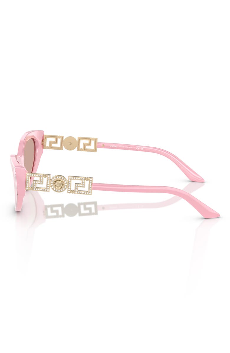 Versace 56mm Cat Eye Sunglasses, Alternate, color, Perla Pastel Pink