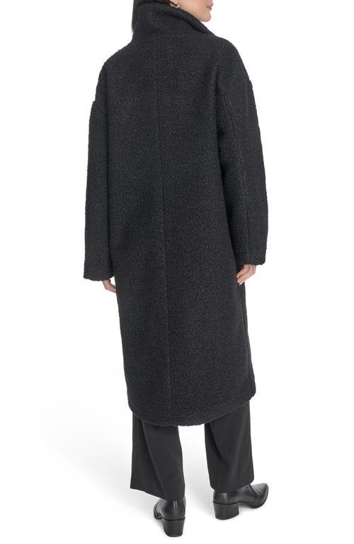 Levi's Bouclé Longline Cocoon Car Coat In Black