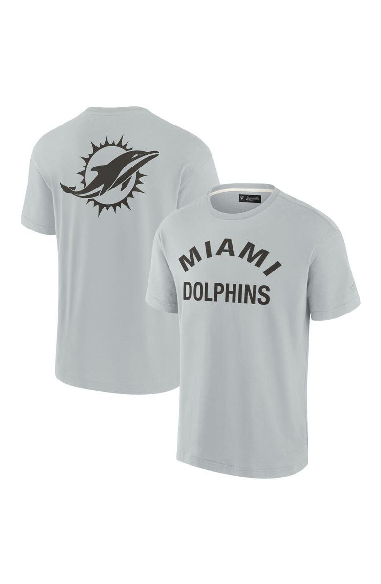 Fanatics Signature Unisex Fanatics Signature Gray Miami Dolphins Elements Super Soft Short Sleeve T-Shirt, Main, color, Gray