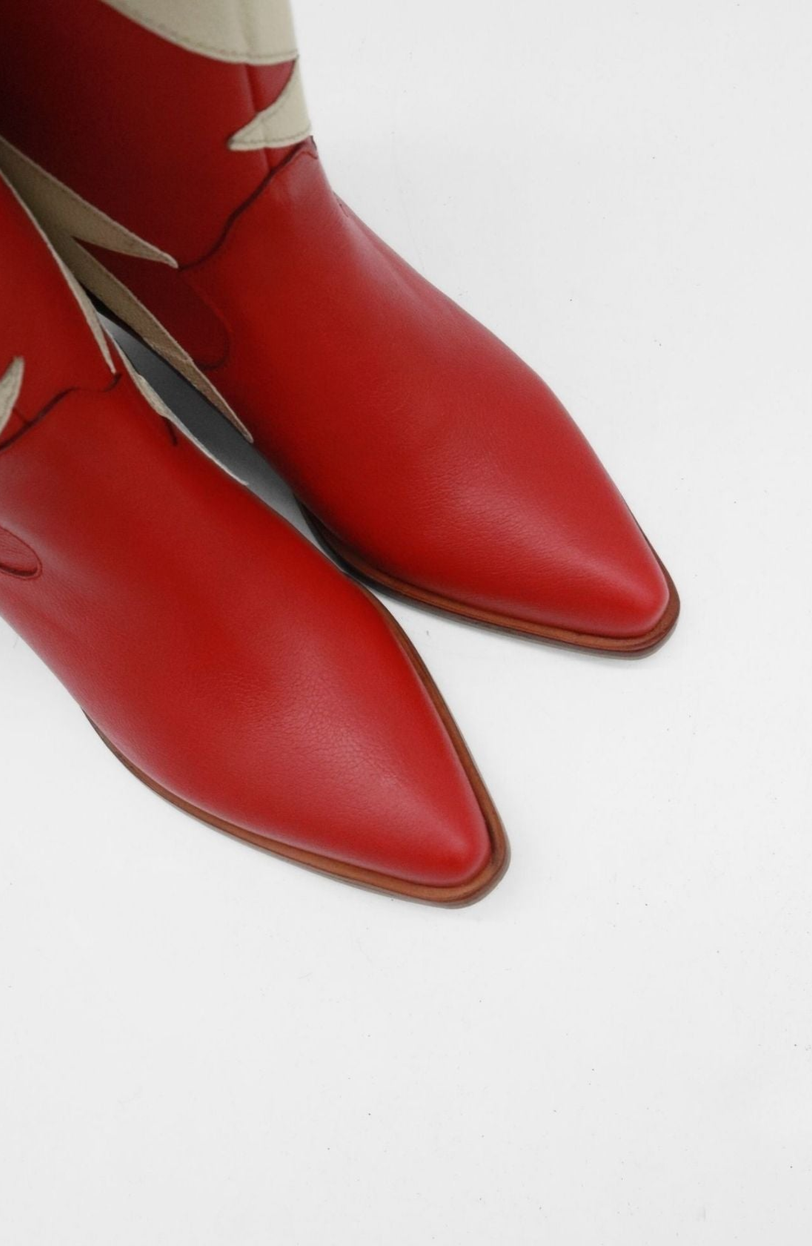 Idol Western Cowboy Boots, Alternate, color, Red / Off-White