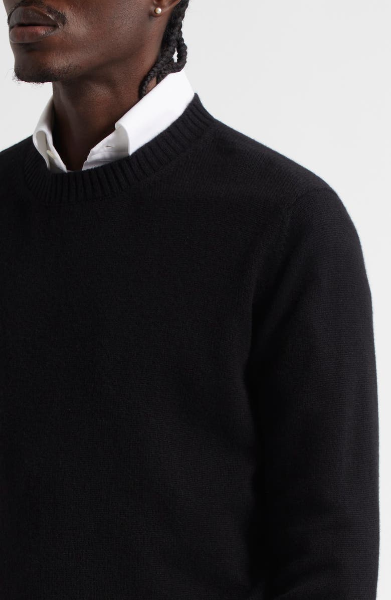 Thom Sweeney Cashmere Crewneck Sweater, Alternate, color, Black