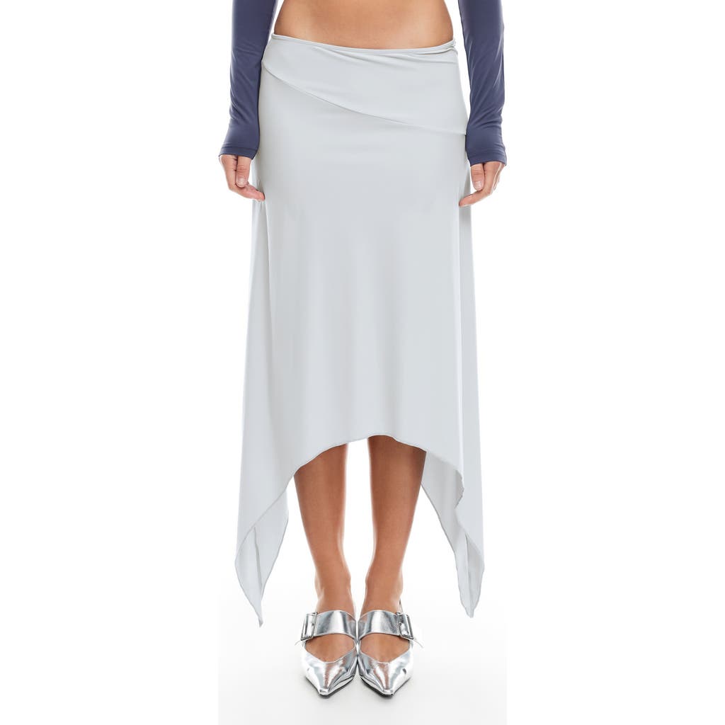 Lioness Cherie Asymmetric Midi Skirt In Smoke