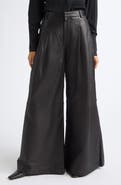 L'AGENCE Chelsy Wide Leg Leather Pants