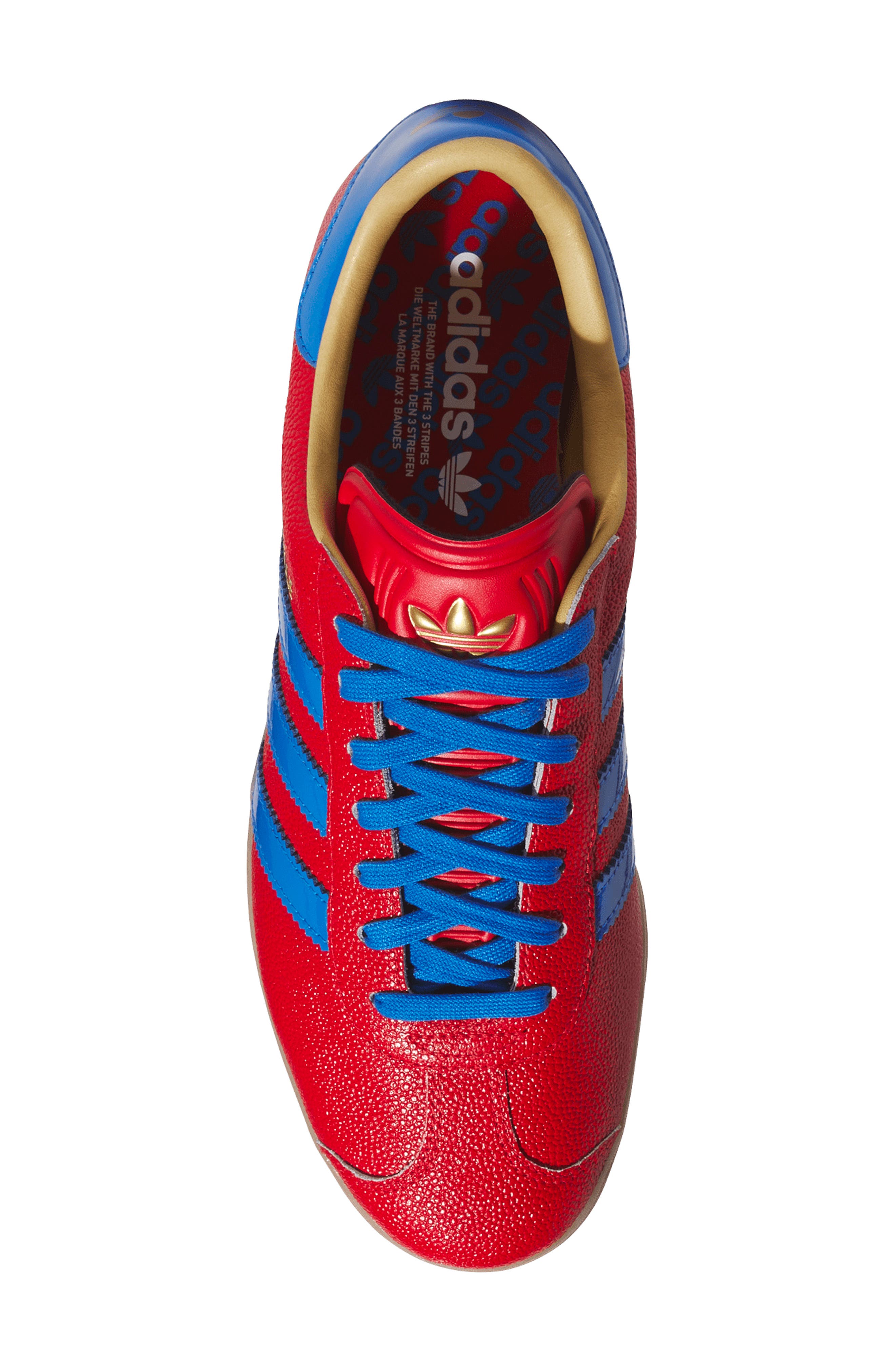 Gazelle Golf Sneaker, Alternate, color, SCARLET/ BLUE BIRD/ GUM