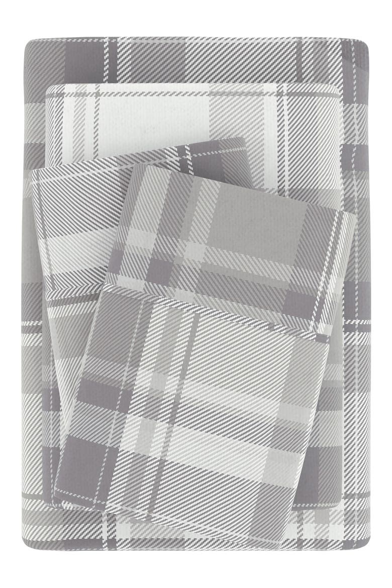 Premium Ultra Soft 4-Piece Flannel Bed Sheet Set, Alternate, color, LIGHT GRAY