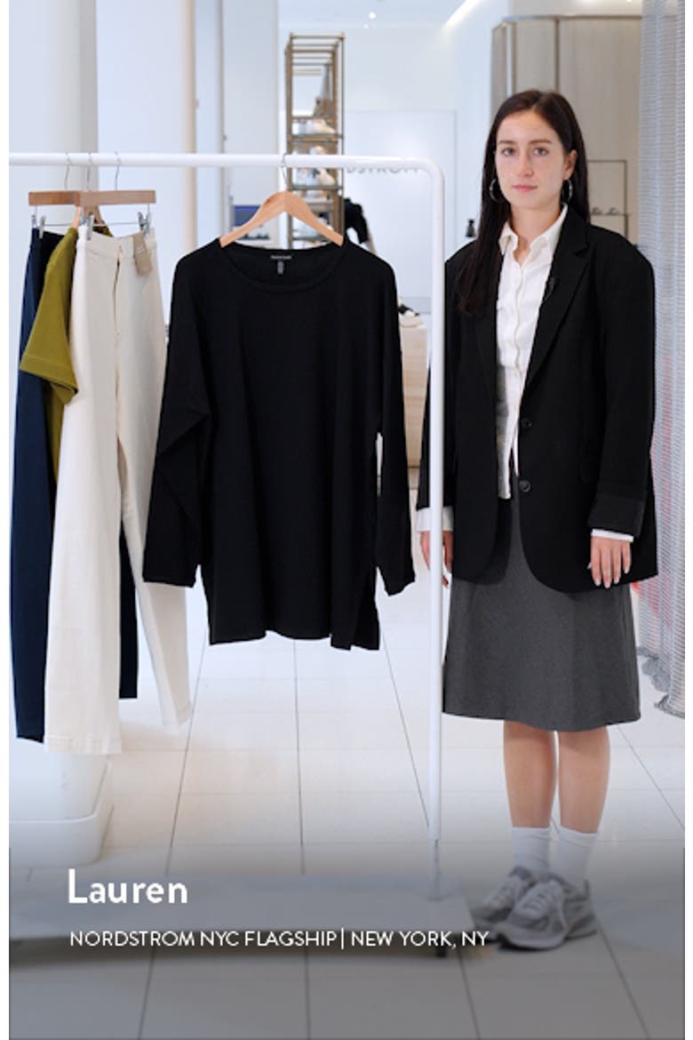 Crewneck Long Sleeve Longline Top video