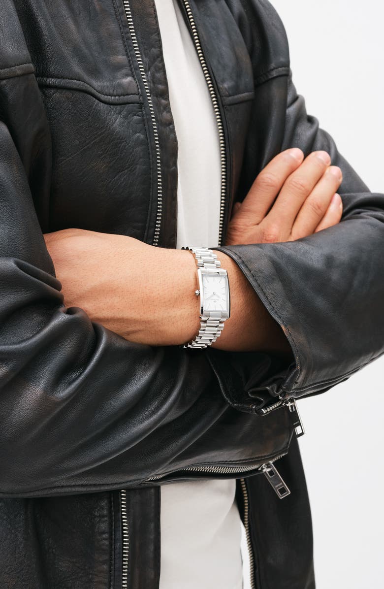 Daniel Wellington Tank Bracelet Watch, 24mmW x 35mmH, Alternate, color, Silver