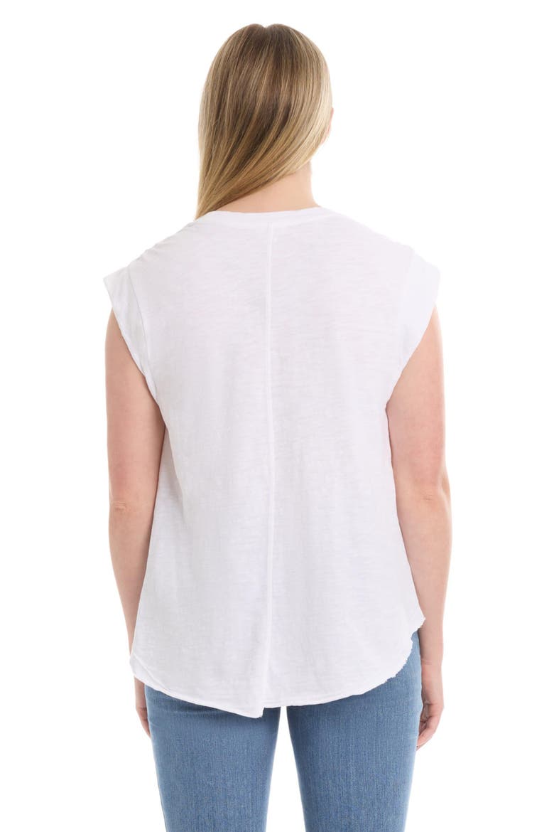 Ruched Shoulder Tee, Alternate, color, White