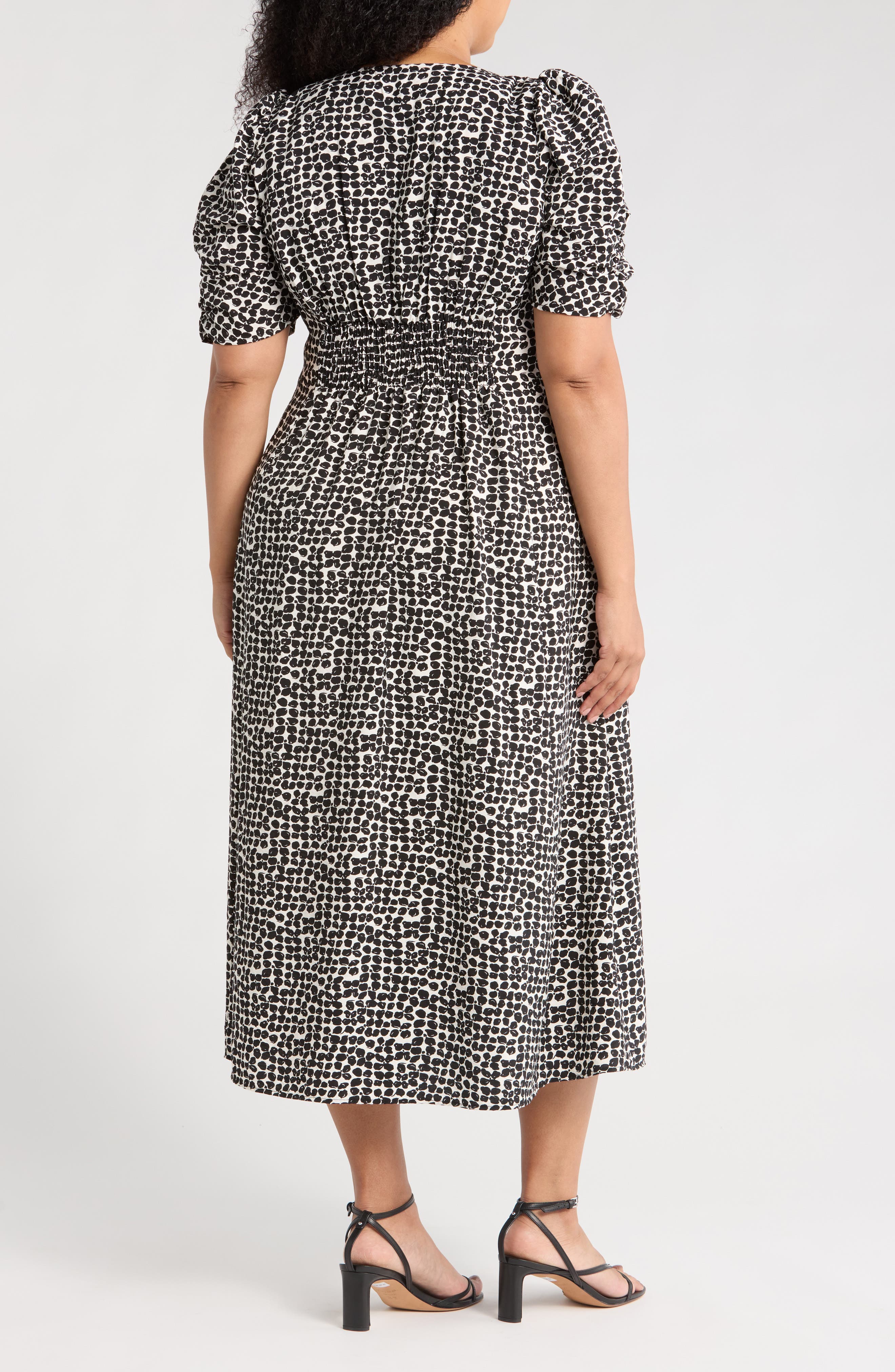 Floral V-Neck Midi Dress - image 2