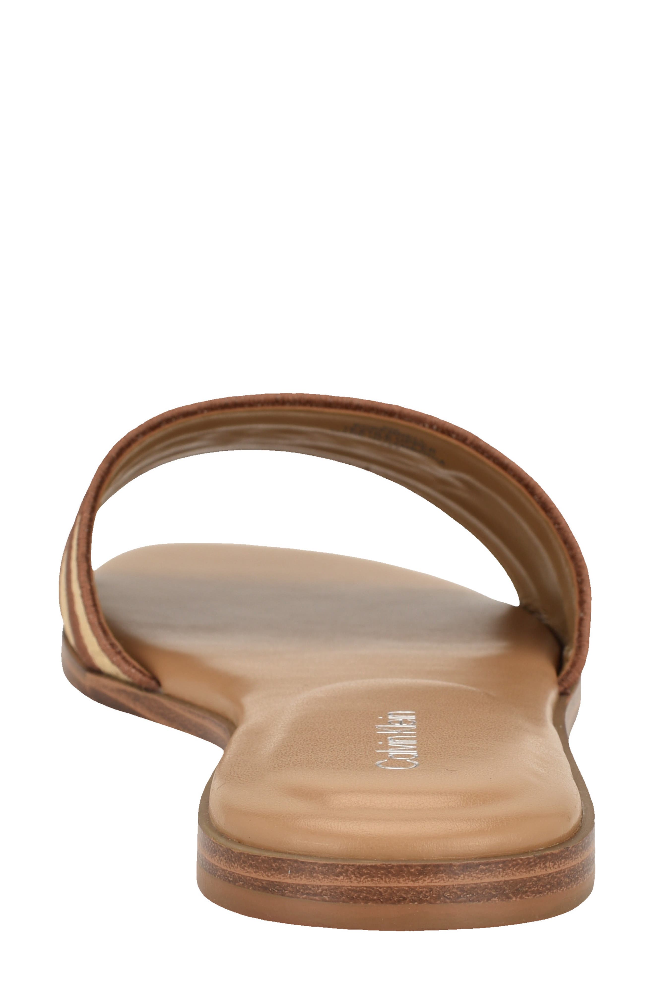 Calvin Klein Kendell Slide Sandal, Alternate, color, Natural/ Cognac