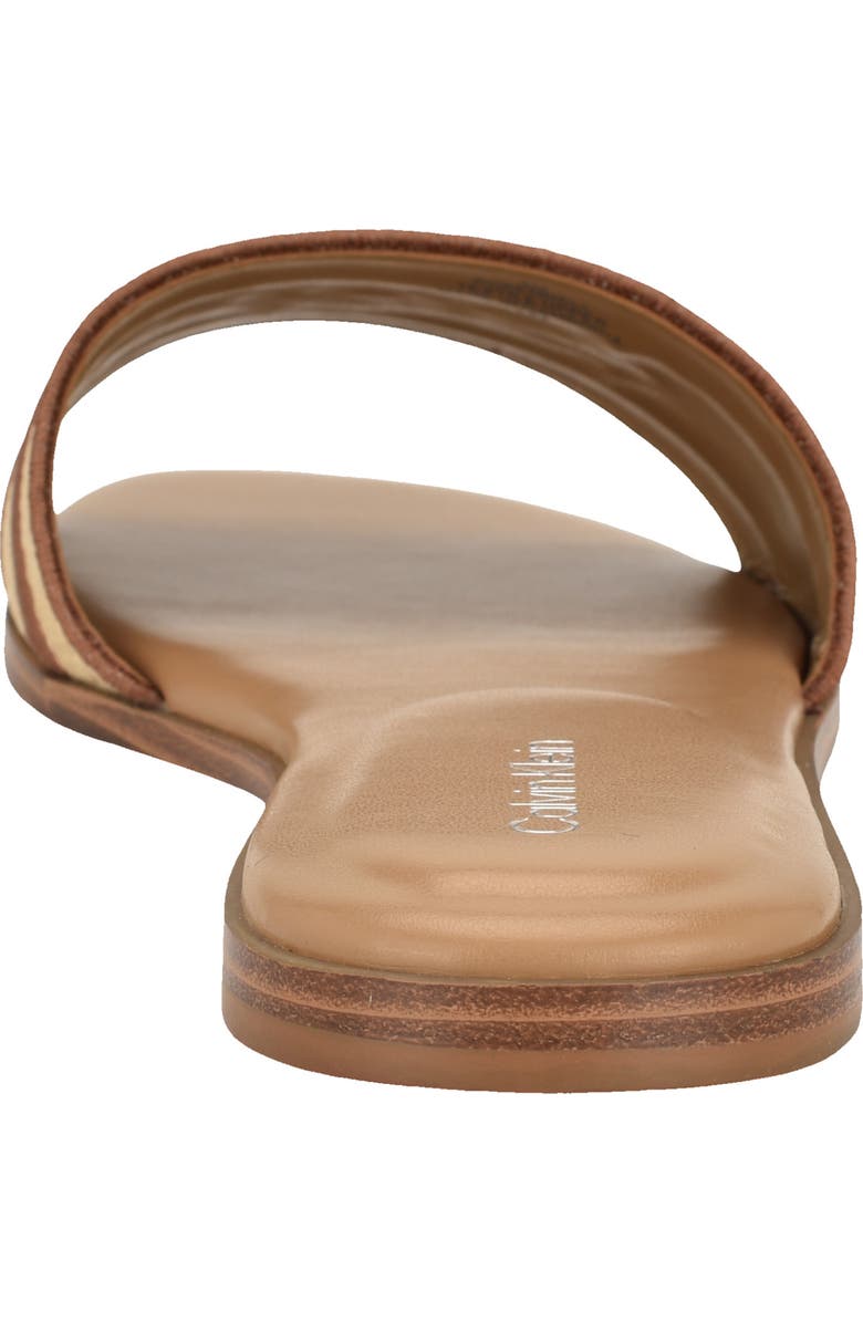 Calvin Klein Kendell Slide Sandal, Alternate, color, Natural/ Cognac