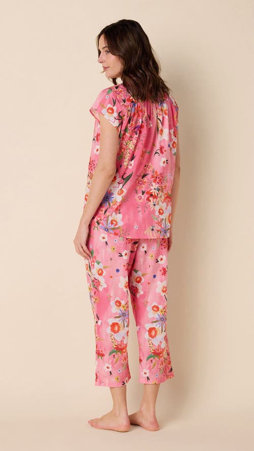 The Cat's Pajamas Voile Capri Set In Pink