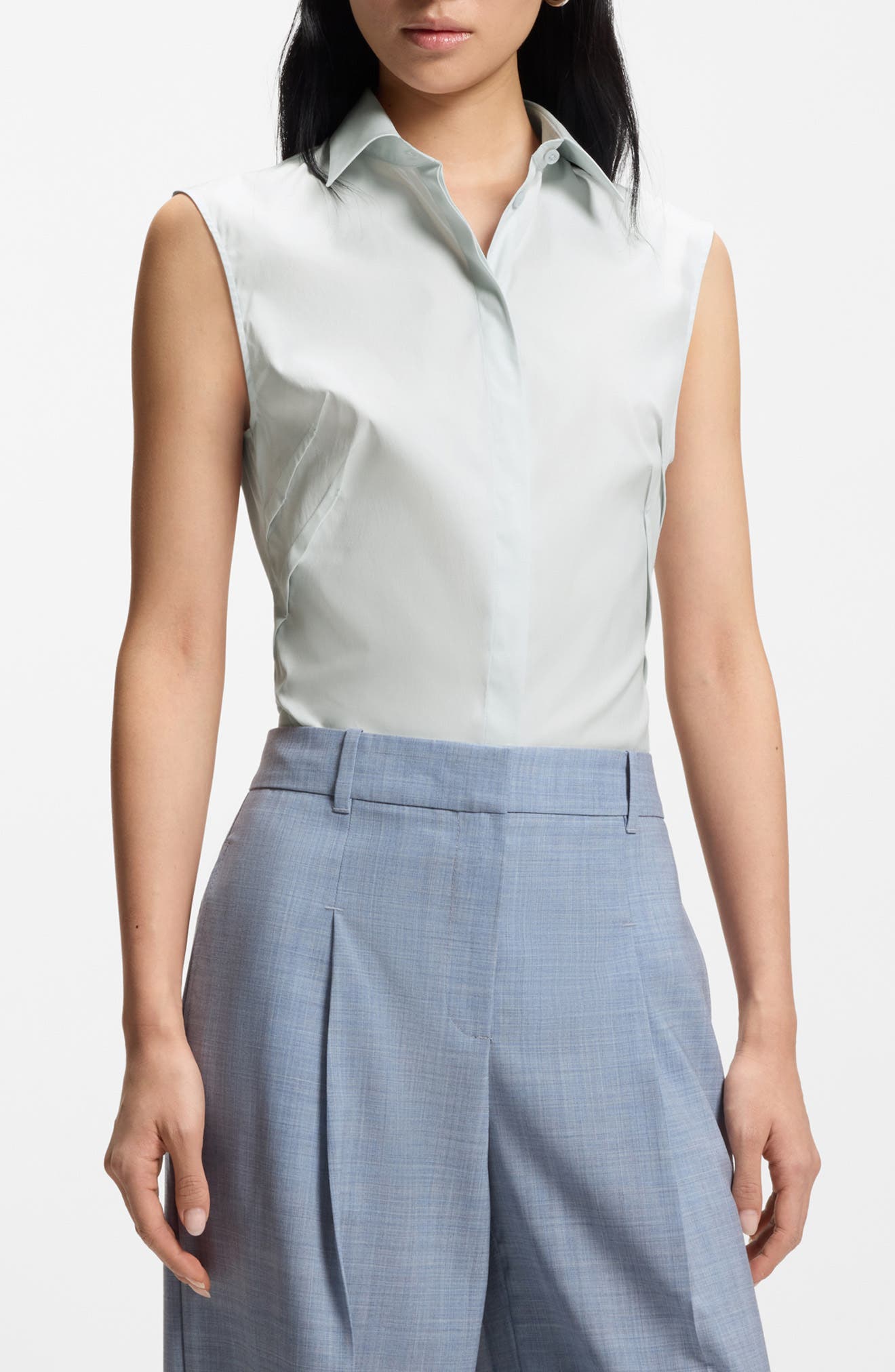 Burbella Darted Sleeveless Top