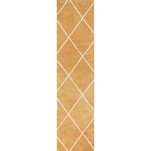 Jonathan Y Cole Minimalist Diamond Trellis Area Rug In Gold/white