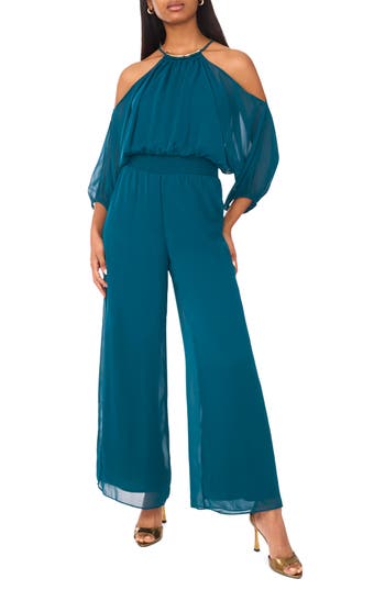 Halogen ® Chiffon Halter Jumpsuit In Blue