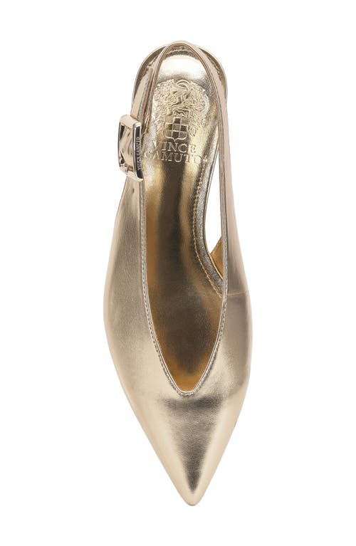Vince Camuto Valther Pointed Toe Flat In Gold