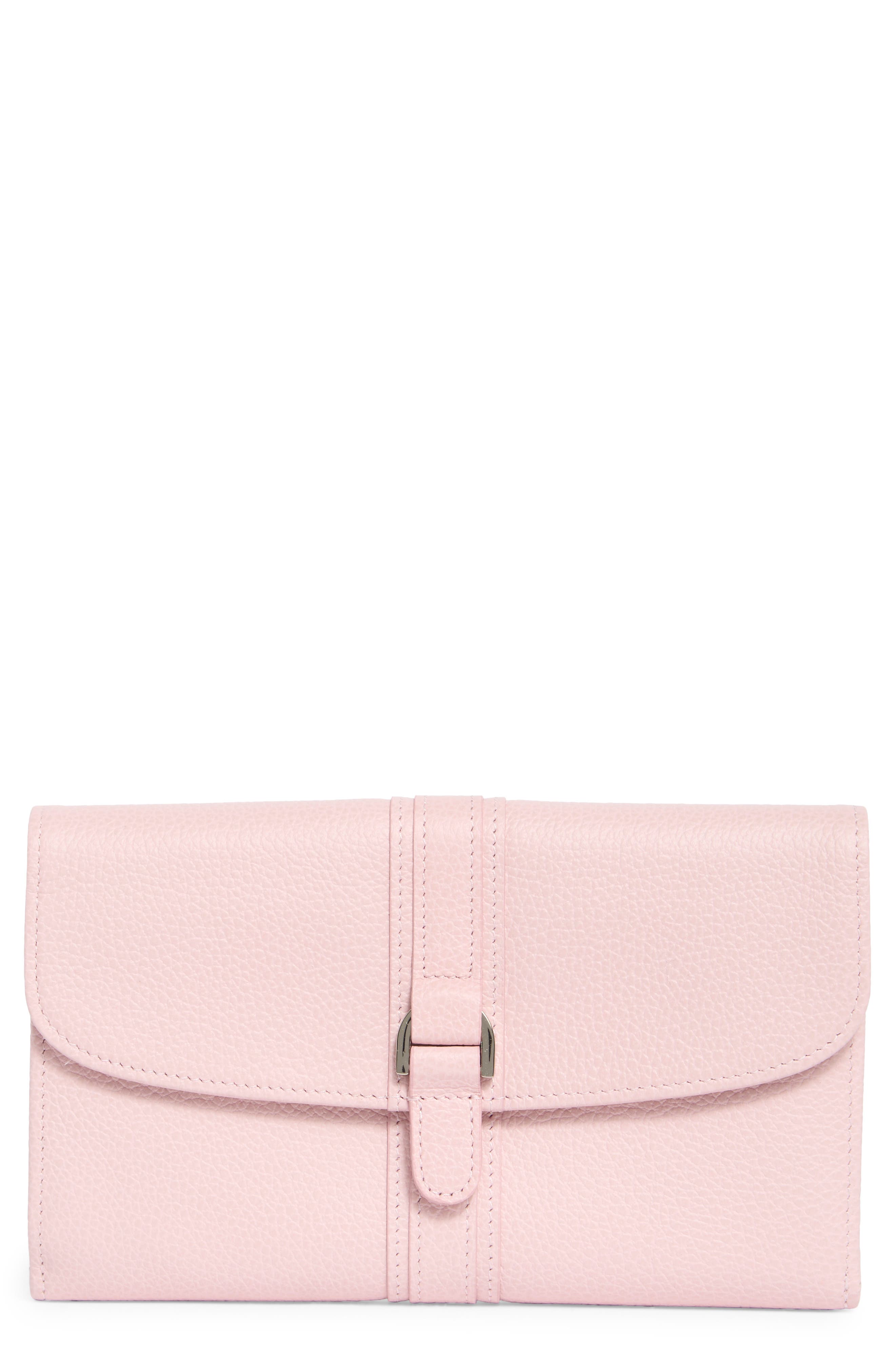 Longchamp Leather Checkbook Wallet