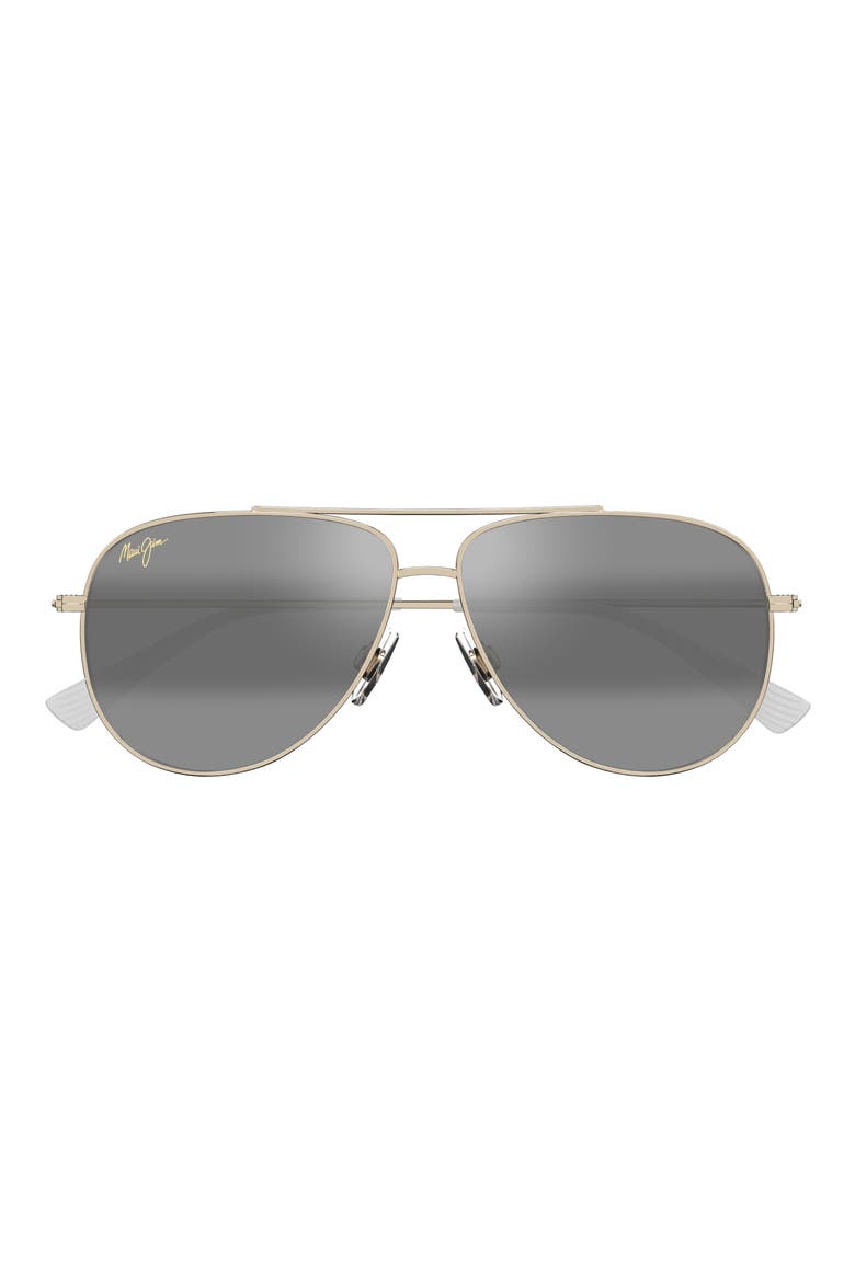 Hauoli XL 62mm Polarized Oversize Aviator Sunglasses, Main, color, GOLD/ NEUTRAL GREY