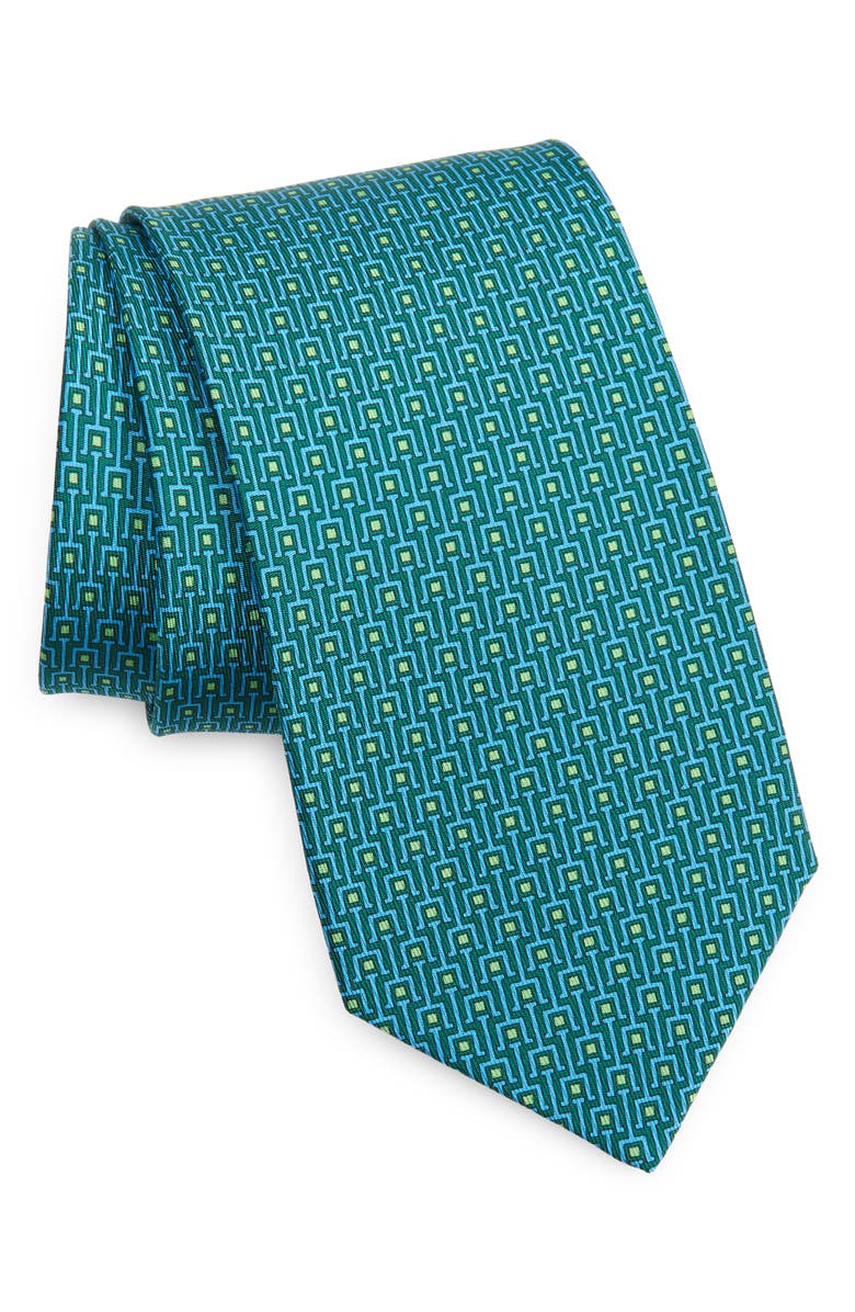 FERRAGAMO Scala Silk Tie, Main, color, 