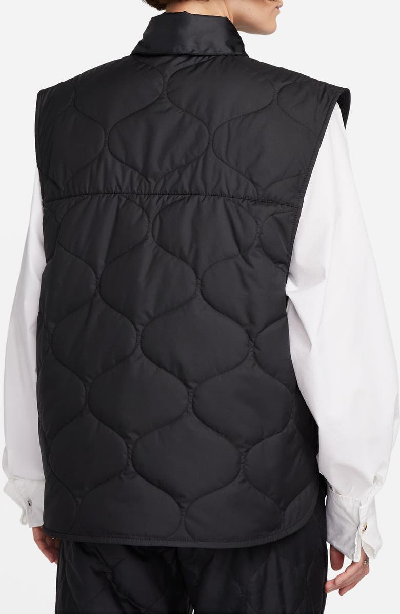 Nike Essential Onion Quilted Vest, Alternate, color, 010 Black/ White