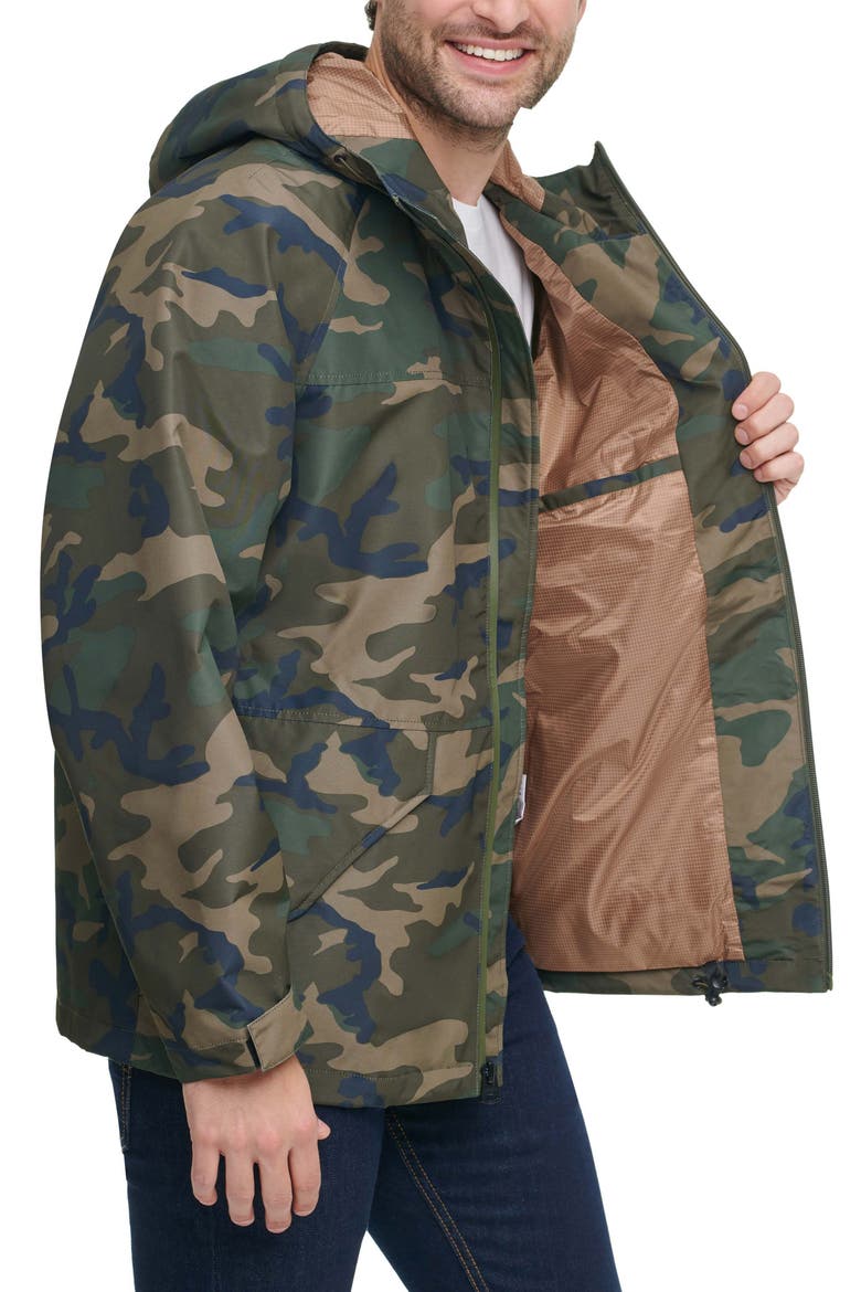 Performance Rain Slick Hooded Jacket, Alternate, color, CAMOUFLAGE