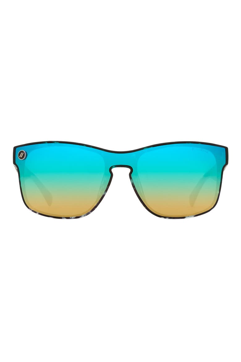 Canyon X2 99mm Polarized Square Sunglasses, Main, color, TEAL TORTOISE