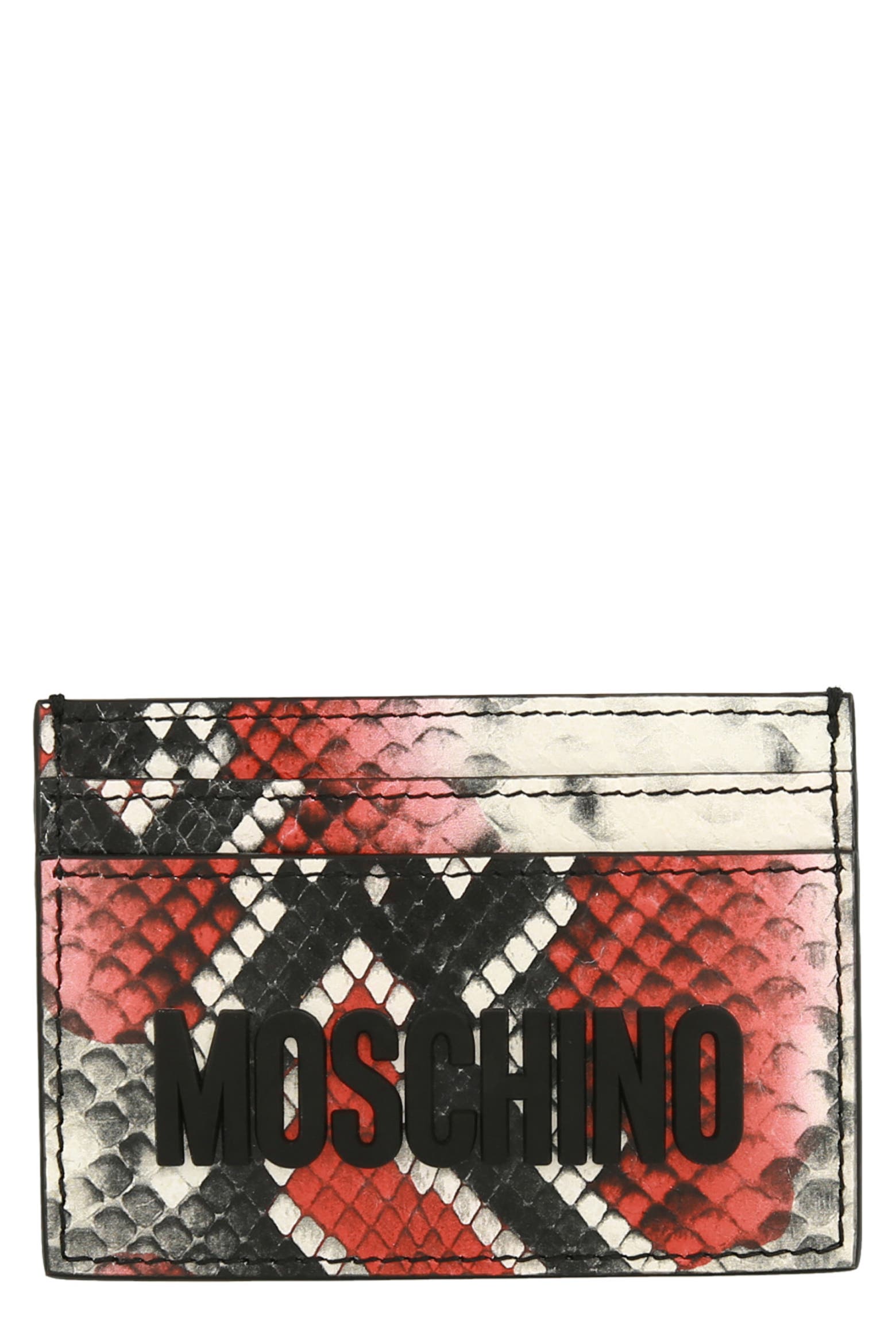 Python Embossed Texture On Leather Moschino Python Embossed Leather Card Case (Women) | Nordstromrack
