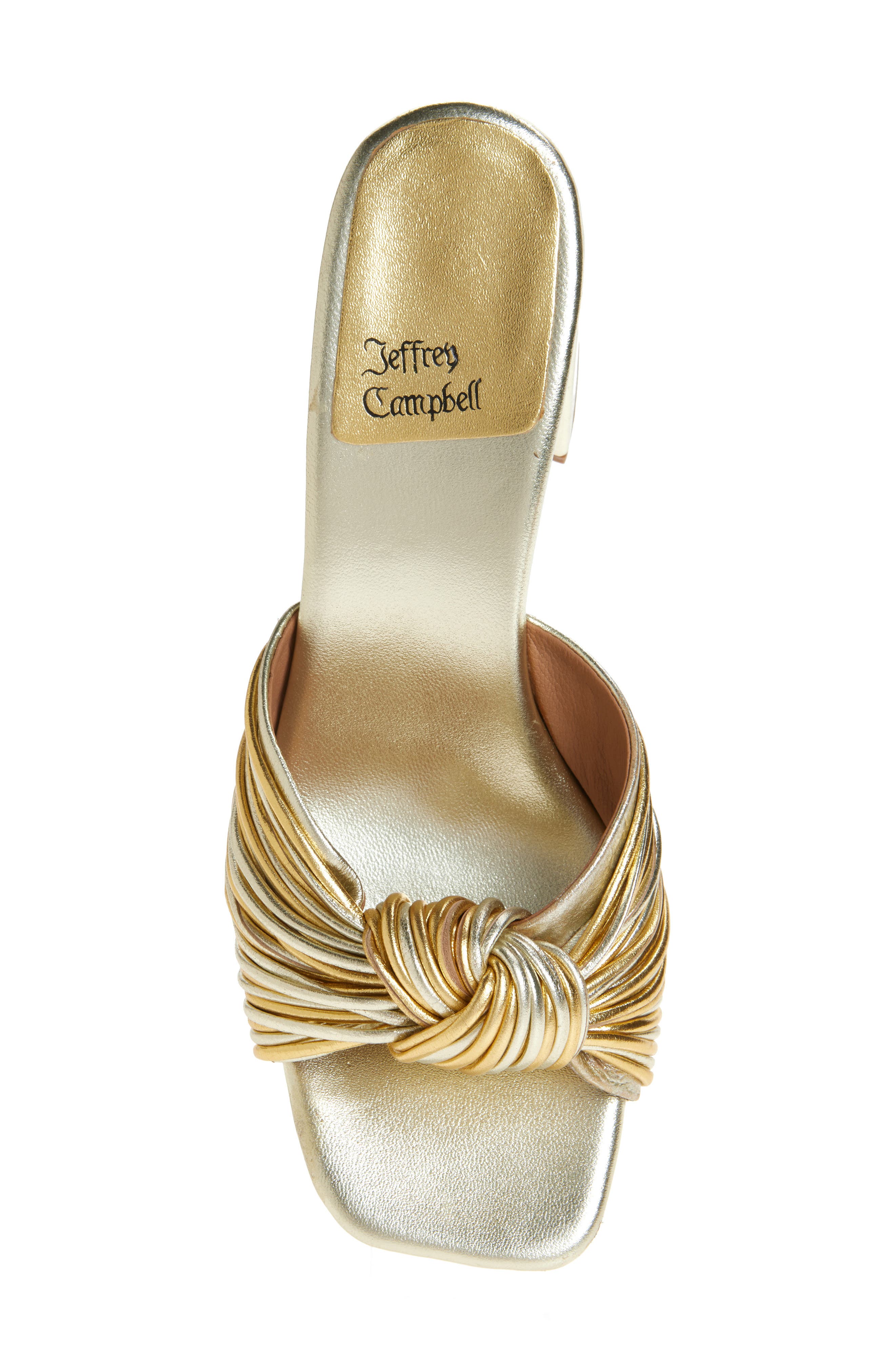 Melonger Slide Sandal, Alternate, color, GOLD COMBO