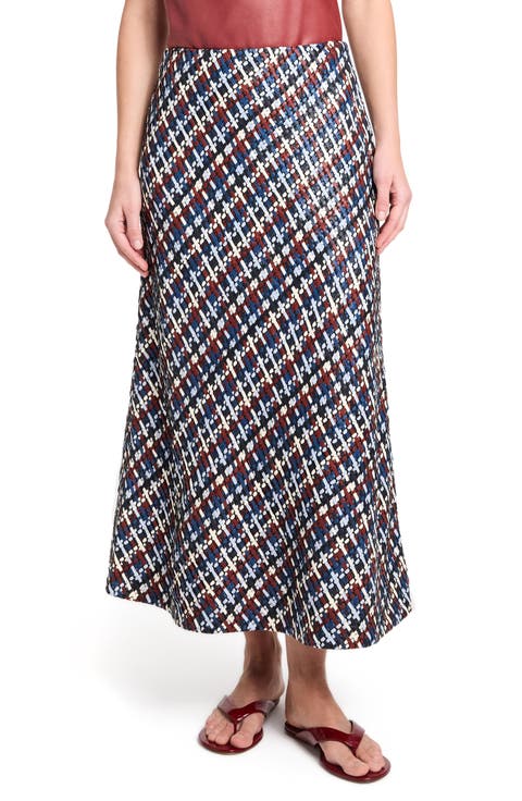 Leather A-Line Skirt
