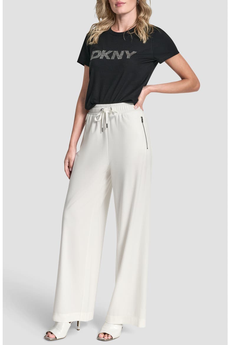 Bank St Wide Leg Pull-On Pants, Alternate, color, IVORY