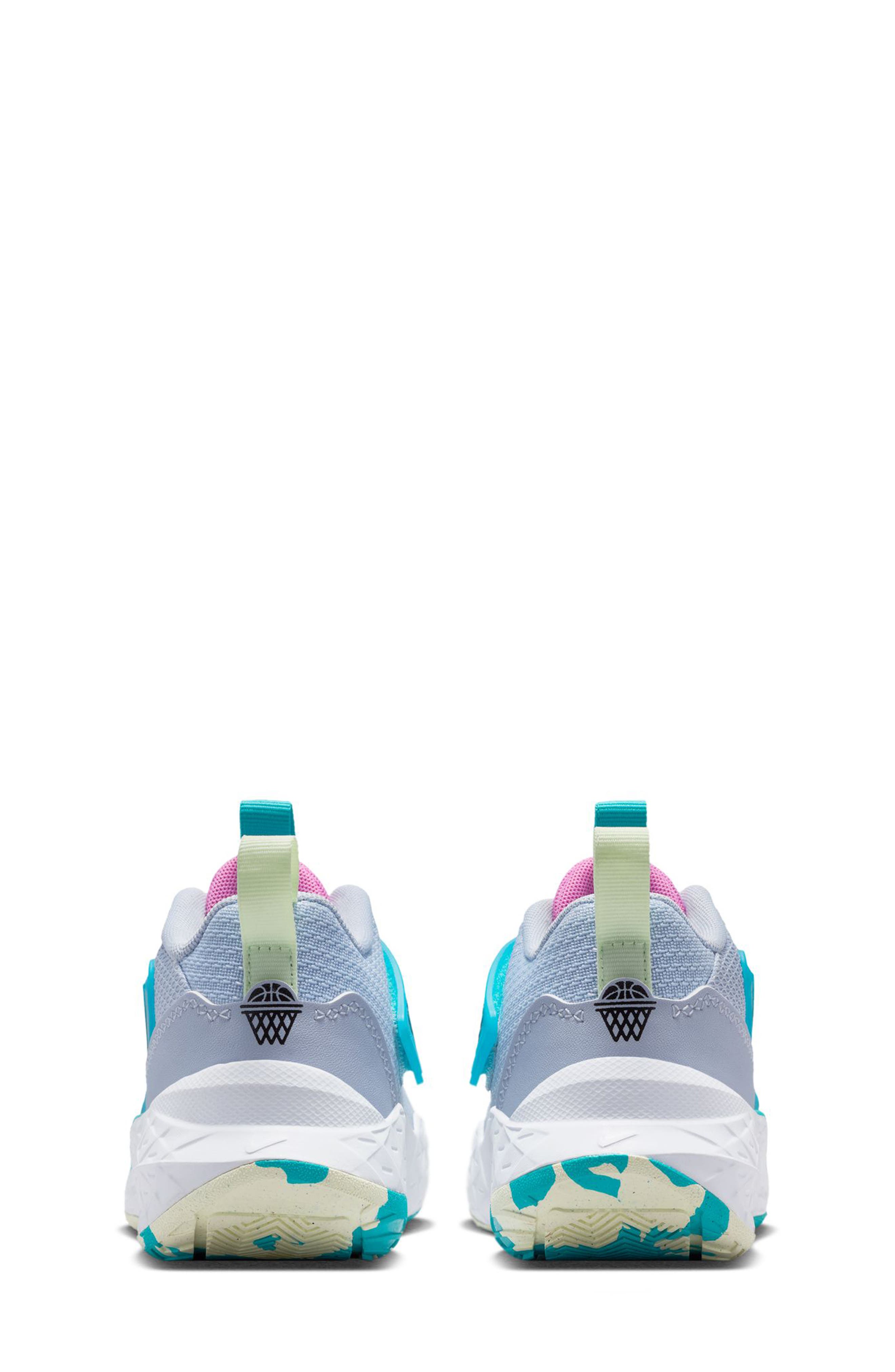Kids' Team Hustle D 12 Basketball Sneaker, Alternate, color, GHOST/ BLACK/ CACTUS/ VOLT