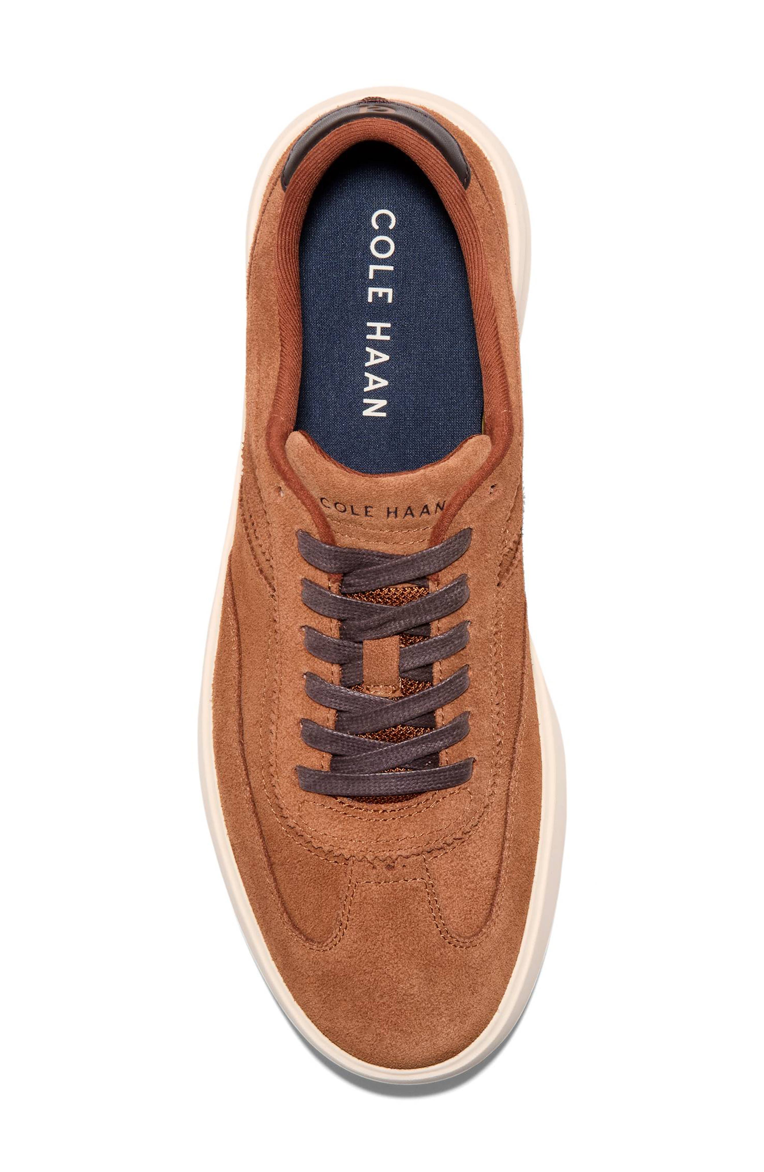 Cole Haan Grand Crosscourt Hingham Sneaker, Alternate, color, Britsh Tan Suede/ Ivory