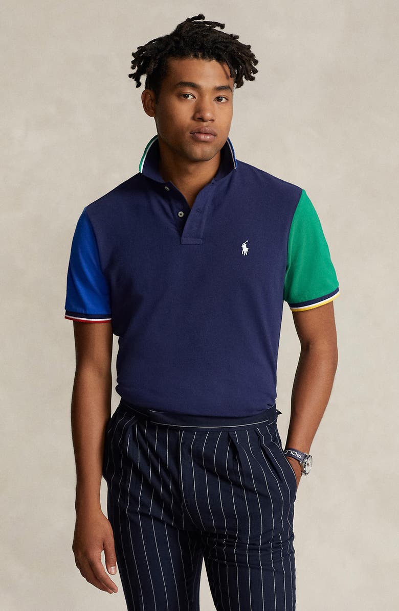 Polo Ralph Lauren Colorblock Cotton Piqué Polo, Alternate, color, 