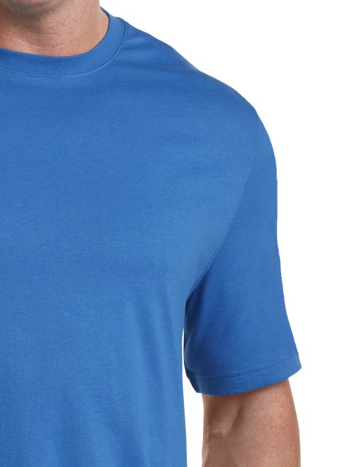 Harbor Bay By Dxl Big & Tall Moisture-wicking Jersey T-shirt In Blue