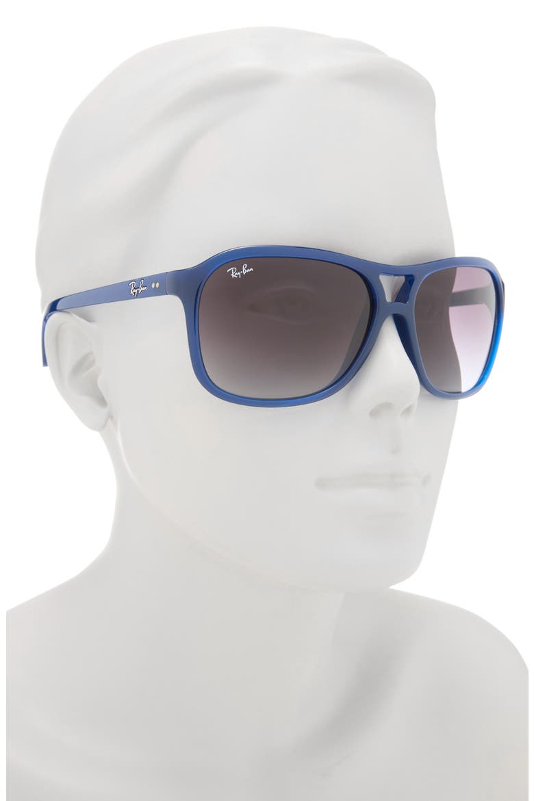 60mm Pilot Sunglasses, Alternate, color, OPAL BLUE