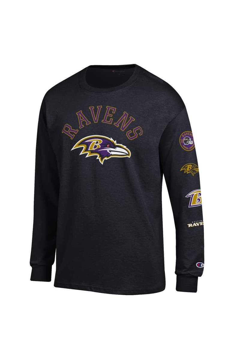 Champion Men's Champion Black Baltimore Ravens Seal Long Sleeve T-Shirt, Alternate, color, Black