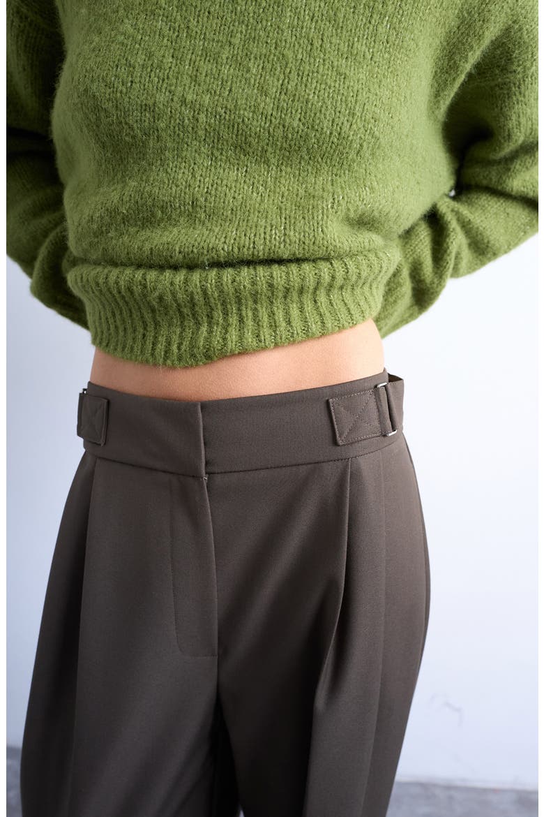 Slouchy Wide Leg Trousers, Alternate, color, MEDIUM GREEN